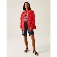 Regatta Bayletta II Waterproof Striped Raincoat Red Mix