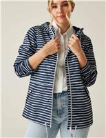 Regatta Bayletta II Waterproof Striped Raincoat Red Mix