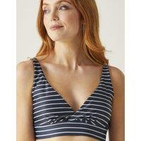 Paloma Striped V-Neck Bikini Top