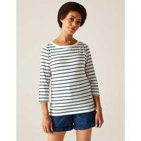 Regatta Baylette II Cotton Rich Striped Top White Mix