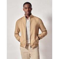 Hawes & Curtis Pure Linen Bomber Jacket Sand