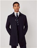 Hawes & Curtis Pure Wool Mac Navy