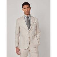 Hawes & Curtis Slim Fit Pure Linen Suit Jacket Stone