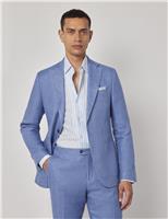 Hawes & Curtis Slim Fit Pure Linen Suit Jacket Denim