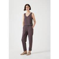 Cotton Blend Jersey Cropped Jumpsuit