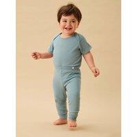 MORI Ribbed Joggers (0-6 Yrs) Blue