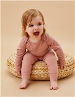 Cotton Blend Ribbed Joggers (0-4 Yrs)