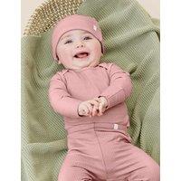 Baby 2pk Cotton Blend Ribbed Hats (0-12 Mths)