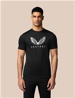 Castore Crew Neck Logo Graphic Sports T-Shirt Black