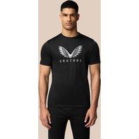 Crew Neck Logo Graphic Sports T-Shirt