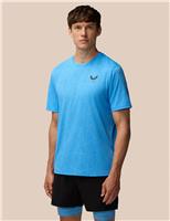 Castore Engineered Knit Crew Neck T-Shirt Light Blue