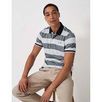 Pure Cotton Striped Tipped Polo Shirt