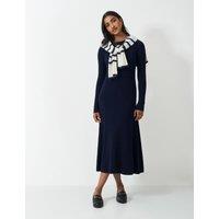 Cotton Rich Cable Knit Midi Skater Dress