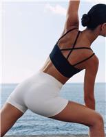 Girlfriend Collective Run High Waisted Sports Shorts Ivory
