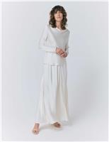 Satin Maxi Slip Skirt