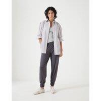 HUSH Cotton Modal Blend Trousers Charcoal