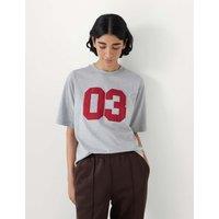 Pure Cotton Applique Slogan T-Shirt