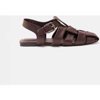 Leather Ankle Strap Fisherman Sandals