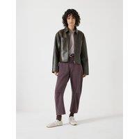 Cotton Rich Barrel Leg Trousers