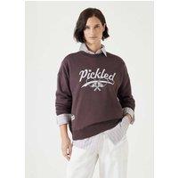Pure Cotton Crew Neck Slogan Sweatshirt