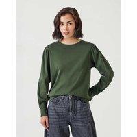 Jersey Puff Sleeve Sweatshirt