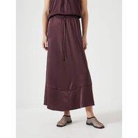 Satin Maxi A-Line Skirt