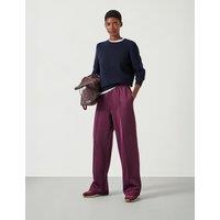 HUSH Harrison Elasticated Waist Wide Leg Joggers Dark Red