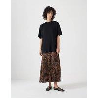 Cotton Rich Animal Print Midi T-Shirt Dress
