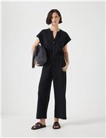 Kendall Pure Cotton Jersey Button Front Jumpsuit