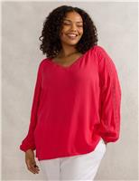 Broderie V-Neck Blouse