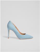 Suede Stiletto Heel Pointed Court Shoes