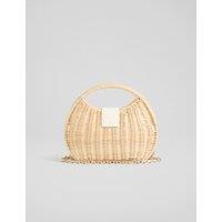 Rattan Box Chain Strap Grab Bag