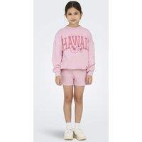 Kids Only Pure Cotton Jersey Logo Shorts (8-14 Yrs) Light Pink