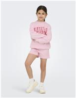 Kids Only Pure Cotton Hawaii Sweatshirt (7-14 Yrs) Pink