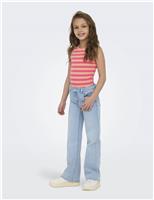 Kids Only Cotton Rich Striped Vest (7-14 Yrs) Pink Mix