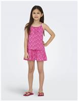 Printed Bow Detail Top (8-14 Yrs)