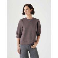 Pure Cotton Puff Sleeve Sweatshirt