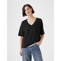 Reece Cotton Rich V-Neck Drapey T-Shirt