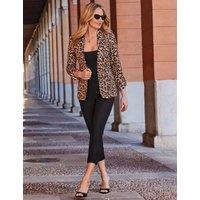 Cotton Rich Pull On Tapered Cropped Trousers