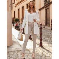 Belted Button Detail Longline Cardigan