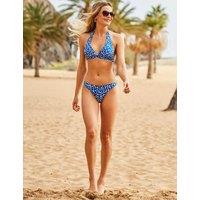 Fleck Print Halter Neck Triangle Bikini Top
