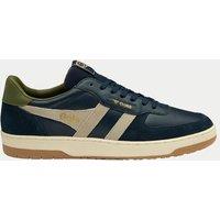 Gola Hawk Leather Colour Block Trainers Navy