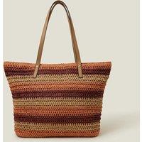 Raffia Striped Shoulder Bag