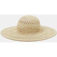 Straw Crochet Wide Brim Hat