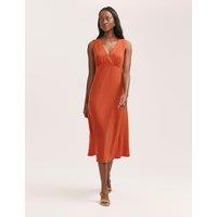 V-Neck Midi Skater Dress