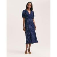 Spot Print Midi Tea Dress