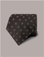Floral Geometric Pure Silk Tie