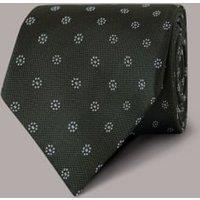 Floral Geometric Pure Silk Tie