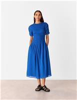 Pure Cotton Midi Skater Dress