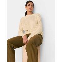 Pure Cotton Pointelle Crew Neck Jumper